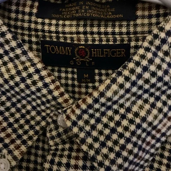 Tommy Hilfiger Gray Checkered Button Down Shirt - Picture 2 of 3